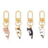 Cute Mini Cat Design Pendant Fashionable Keychain /Keyring Charm - 4 Piece