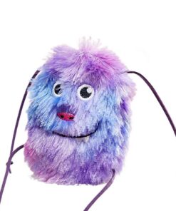 Cute Plush Monster Toy for Cats & Dogs - Purple