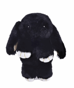 Cute Soft Bunny Sling Bag With Chain - Black