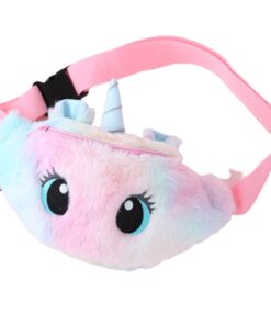 Cute Unicorn Children's Moon Bag Fanny Pack Girls Waist Wallet Purse Gift - Pink