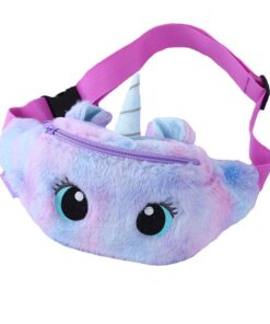 Cute Unicorn Children's Moon Bag Fanny Pack Girls Waist Wallet Purse Gift - Purple