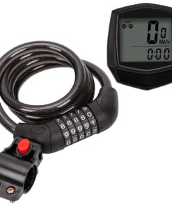 Cycling Computer & Cable Lock Combo