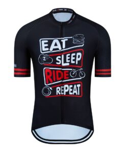 Cycling Jersey - Short Sleeve - Mens - Eat Sleep Ride Repeat - M