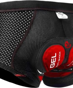 Cycling Shorts,Shorts Padded Men's Cycling Shorts Breathable Quick dry - Red - L