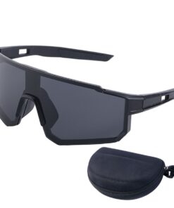 Cycling Sunglasses UV400 Protection Sports Cycling Glasses with Storage Box - Ink dot black