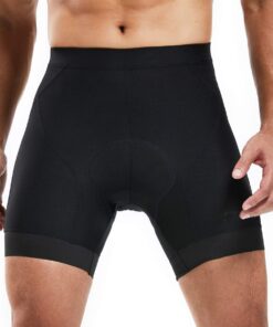Cycling Underwear Shorts Padded Biking Pants Bicycle Liner Shorts for Men - Black - XL