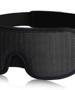 D&A Health - 3D Sleep Eye Mask With Breathable Mesh & Handwash Bag - Black