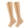 Dainely Side Zipper Compression Socks - 2XL