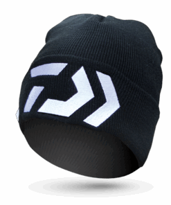 Daiwa Beanie Knitted - Black With White "D"