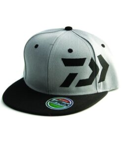 Daiwa Flat Peak Trucker Cap, Grey and Black