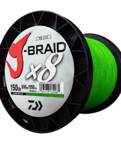 Daiwa J-Braid Fishing Line X8 68KG/150Lb .66MM Colour Chartreuse 500m Spool