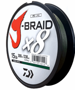 Daiwa J-Braid X8 Dark Green 15LB .19MM 300m Spool