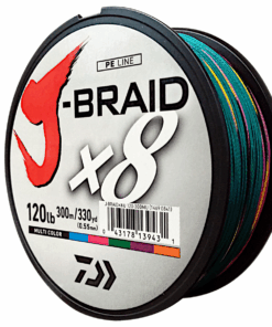 Daiwa J-Braid X8 Multi Colour 120Lb .55MM 300m Spool