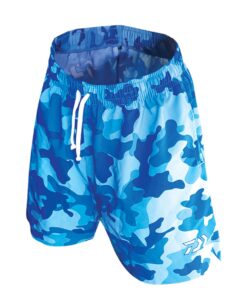 Daiwa Laser Stretch Shorts - Camo Blue