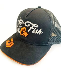 Daiwa Trucker Fish On Cap - Black With Orange D
