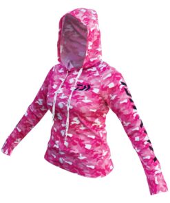 Daiwa Women's Lightweight Hoodie - Pink Camo - M