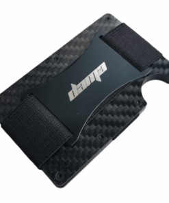 DAMA Minimalist Wallets Aluminium Card Holder & Money Clip - RFID Blocking - Carbon Fibre