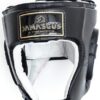 Damascus Boxing Leather Head Guard - Black (Small)