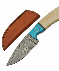 Damascus Fixed Blade Bone - DM1186