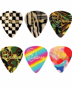 D'Andrea Guitar Picks Pack of 6 Celluloid Assorted Guitar Plectrums