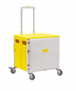 Dansup Sturdy Folding Cart with Rotating Wheels -dansup - Yellow
