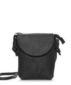 DAREhue - Small Leather Sling Bag - Simple Elegance - Black