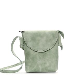 DAREhue - Small Leather Sling Bag - Simple Elegance - mint green