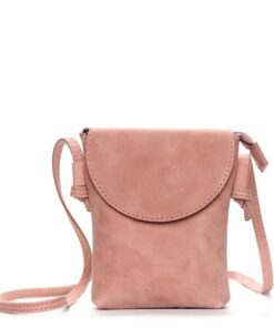 DAREhue - Small Leather Sling Bag - Simple Elegance - Rose Pink