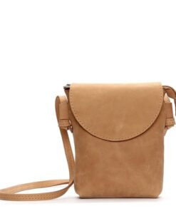 DAREhue - Small Leather Sling Bag - Simple Elegance - Tan Brown
