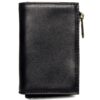 DAREhue - Small Slim Ladies Leather Wallet - 8 card slots - Black