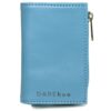 DAREhue - Small Slim Ladies Leather Wallet - 8 card slots - sky blue