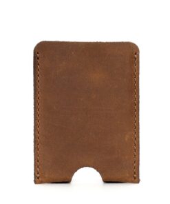 DAREhue - Ultra Slim Leather Card Holder - walnut brown