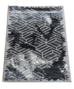 Dark Grey Turkish Modern Area Rug - 170 x 120 cm
