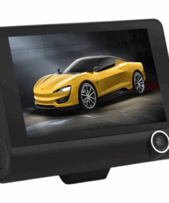 DashCam Car DVR 4 Inch Full HD 1080P 3 Lens Auto Video Recorder - Black