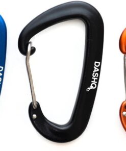 DashQ- L-Carabiner,12KN Lightweight Heavy Duty Carabiner Clips Set of 3