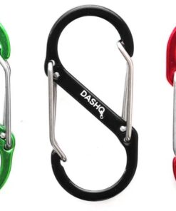 DashQ - S Carabiner Mini Aluminum Spring Clips Small Snap Hooks Set of 3