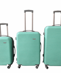 Daska Hard Outer Shell Travel Luggage Set - 3 Piece - Apple Green