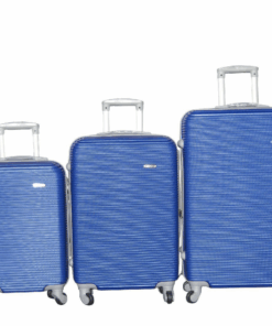 Daska Hard Outer Shell Travel Luggage Set - 3 Piece - Blue