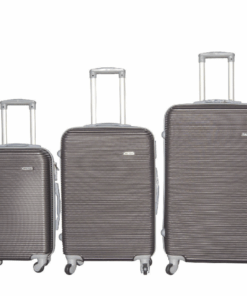 Daska Hard Outer Shell Travel Luggage Set - 3 Piece - Brown