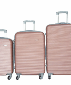 Daska Hard Outer Shell Travel Luggage Set - 3 Piece - Rose Gold