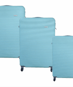 Daska Hard Outer Shell Travel Luggage Set - 3 Piece - Sky Blue