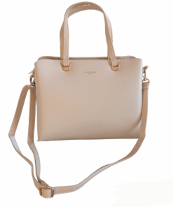 David Jones Ladies Tote Handbag with Adjustable Strap - Beige