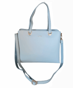 David Jones Ladies Tote Handbag with Adjustable Strap - Blue