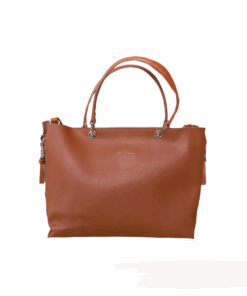 David Jones Tote Bag with side Zips - Brown
