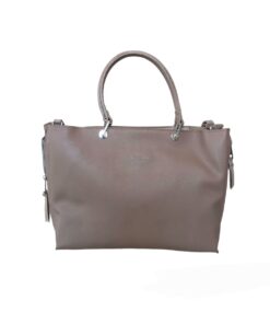 David Jones Tote Bag with side Zips - Camel