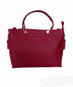 David Jones Tote Bag with side Zips - Red