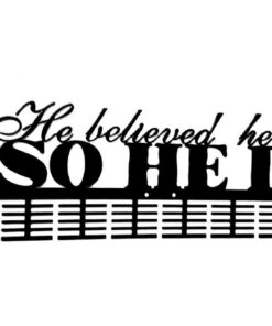 DCDesigners He Believed 100 Tier Running Medal Hanger - Black