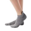 Deal Non-Slip Yoga Socks Anti-Skid Barre Fitness Socks with Grips - Grey