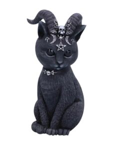 DecorÂ Demon Cat Resin Statue Halloween Party Horns 10cm