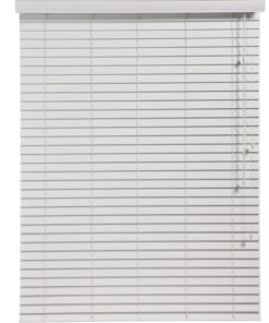 Decor Depot 50mm Fauxwood Venetian Blinds - White (1400mm x 1600mm)